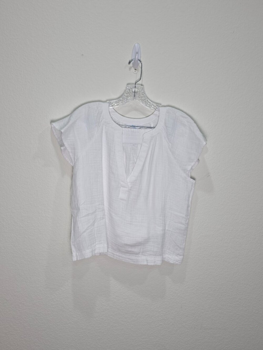 NWOT White Cotton Gauze 2 Piece Set Top Shorts Size M Medium Boho Summer